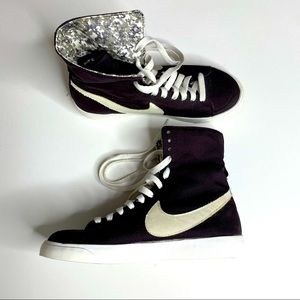 NIKE BLAZER HIGH ROLL PORT WINE SAIL SHOES